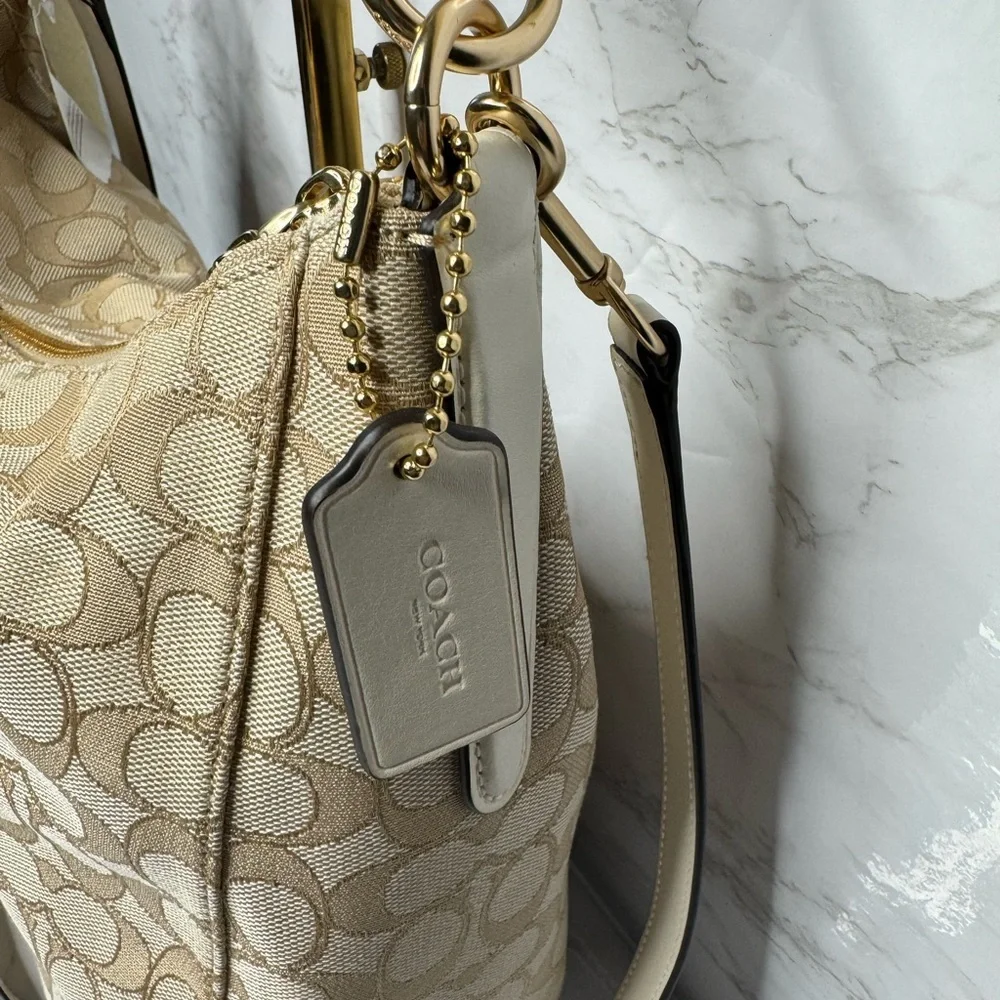 Coach Signature Celeste Convertible Hobo, Two Way Bag #F58327 NWT 2017